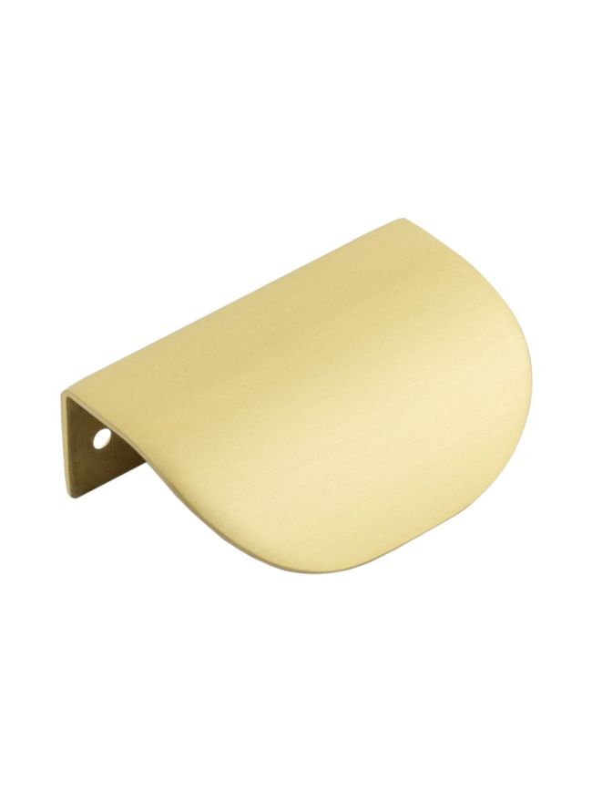 Burlington 75mm Satin Brass Arched Edge Pull - By Frelan Hardware - BUR941SB
