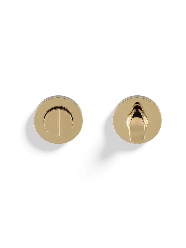 Valli Turn & Release Screw-on Round Rosette - Polished Brass PVD
