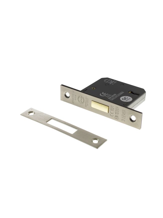Atlantic 3 Lever Key Deadlock [CE] Keyed Alike 2.5" - Matt Gun Metal
