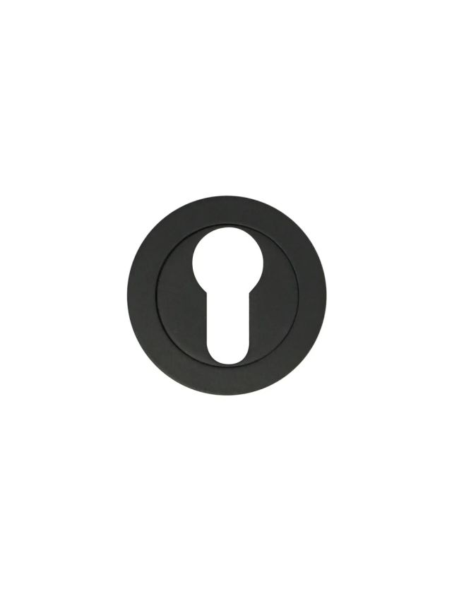 Zoo Hardware Escutcheon euro profile - Matt Black