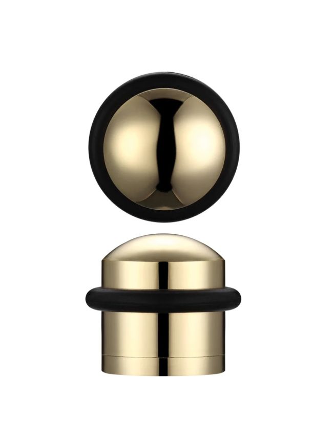 Zoo Hardware Domed Floor Mounted Door Stop - 31mm Dia 35mm Proj - Brass