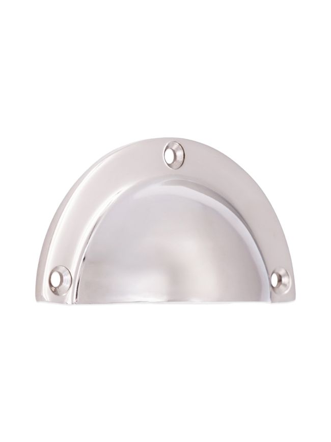 Crescent Cup Pull Polished Nickel