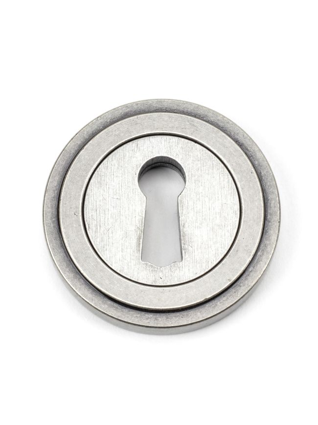 Pewter Round Escutcheon (Art Deco)