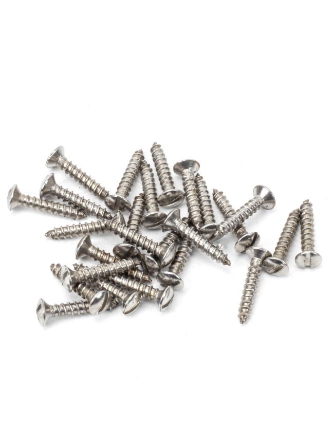 Stainless Steel 4x¾" Countersunk Raised Head Screws (25)