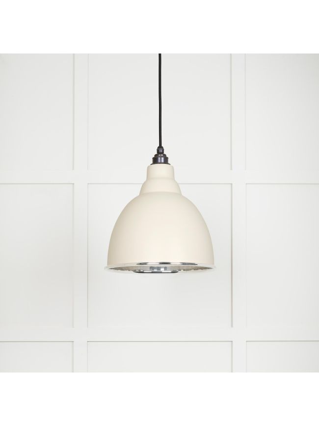 Smooth Nickel Brindley Pendant in Teasel