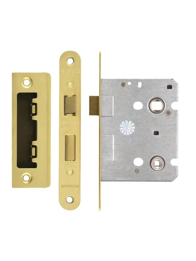 Zoo Hardware Bathroom Lock 3" - 57mm c/c - Brass