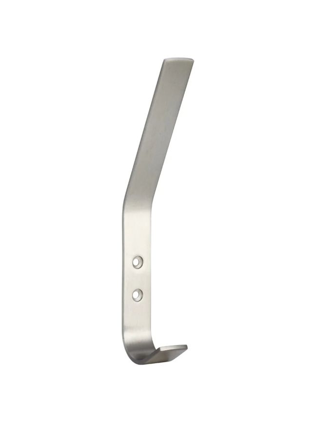 Zoo Hardware Hat and Coat Hook 180mm - Satin Stainless