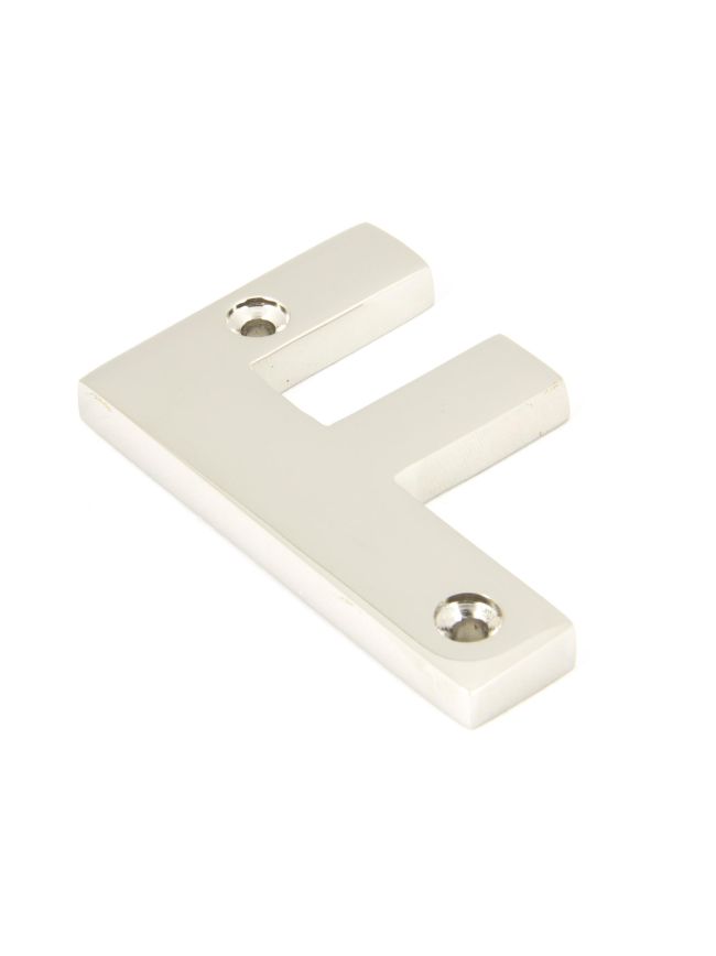 Polished Nickel Letter F