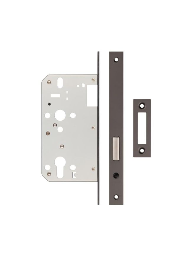 Jedo 72mm Dark Bronze Din Euro Deadlock 60mm Backset - By Frelan Hardware - JL-DD60DB