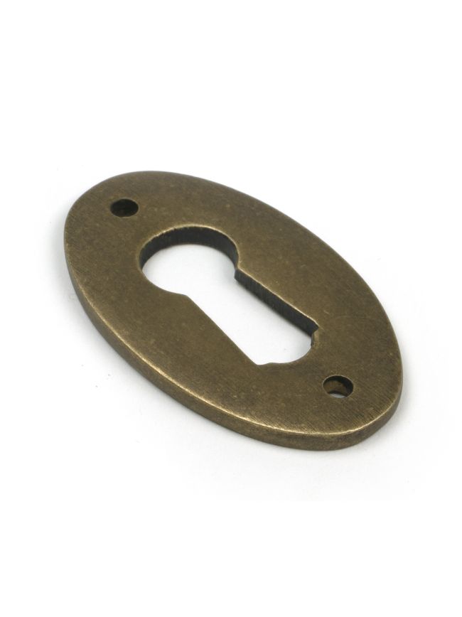 Burnished Brass Oval Escutcheon