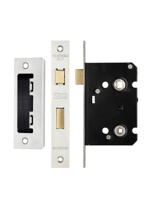 Zoo Hardware Bathroom Lock 2.5" - 57mm c/c - Satin Stainless
