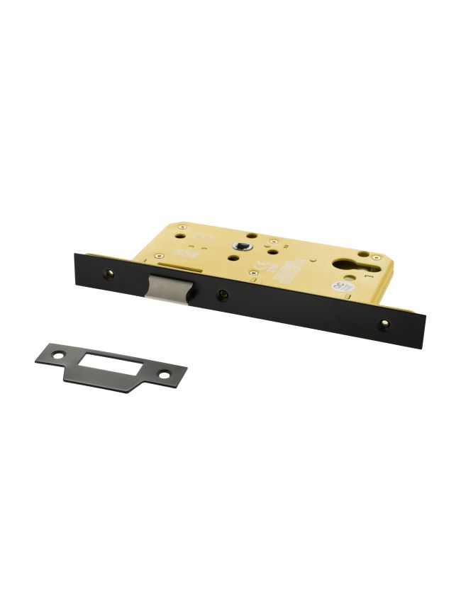 Atlantic DIN Radius Heavy Duty Latch 60mm backset - Matt Black