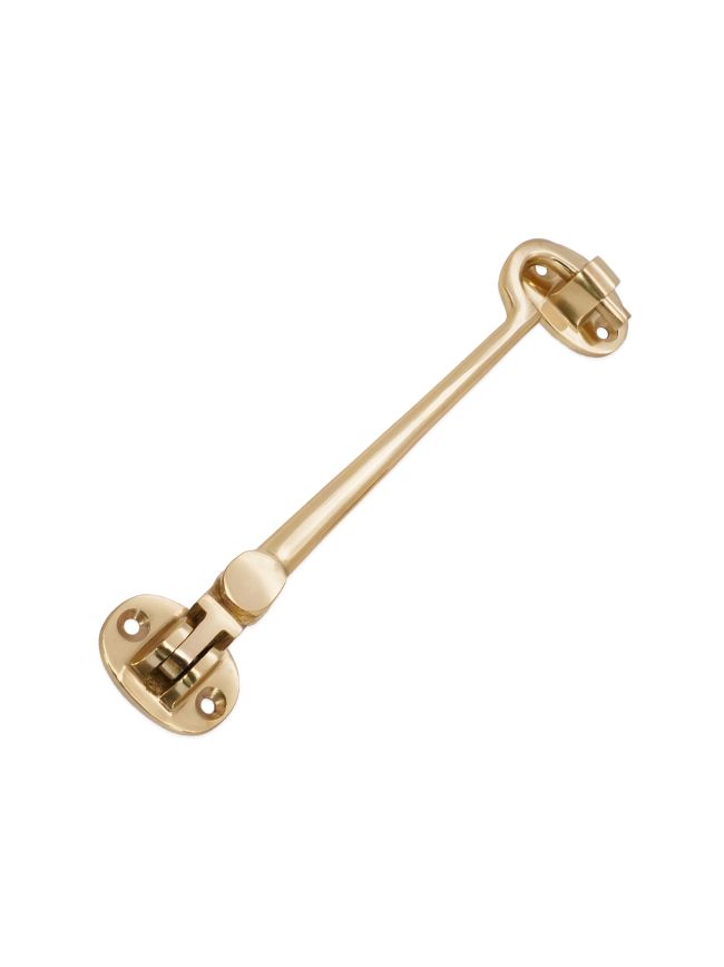 Silent Cabin Hook 6" - 150mm Polished Brass