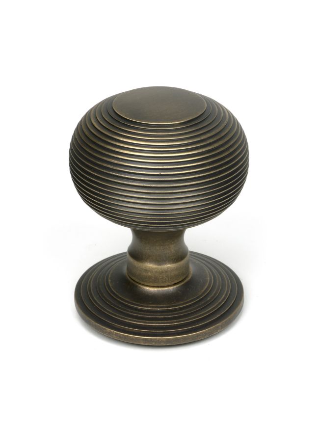 Burnished Brass Beehive Centre Door Knob