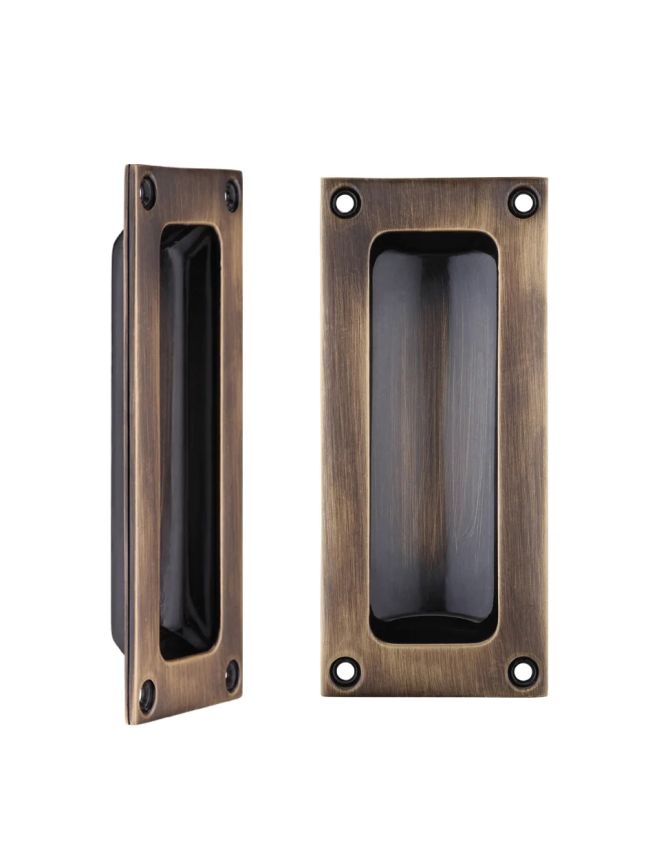 Zoo Hardware Flush Pull - 102 x 45mm 13mm Depth - Bronze