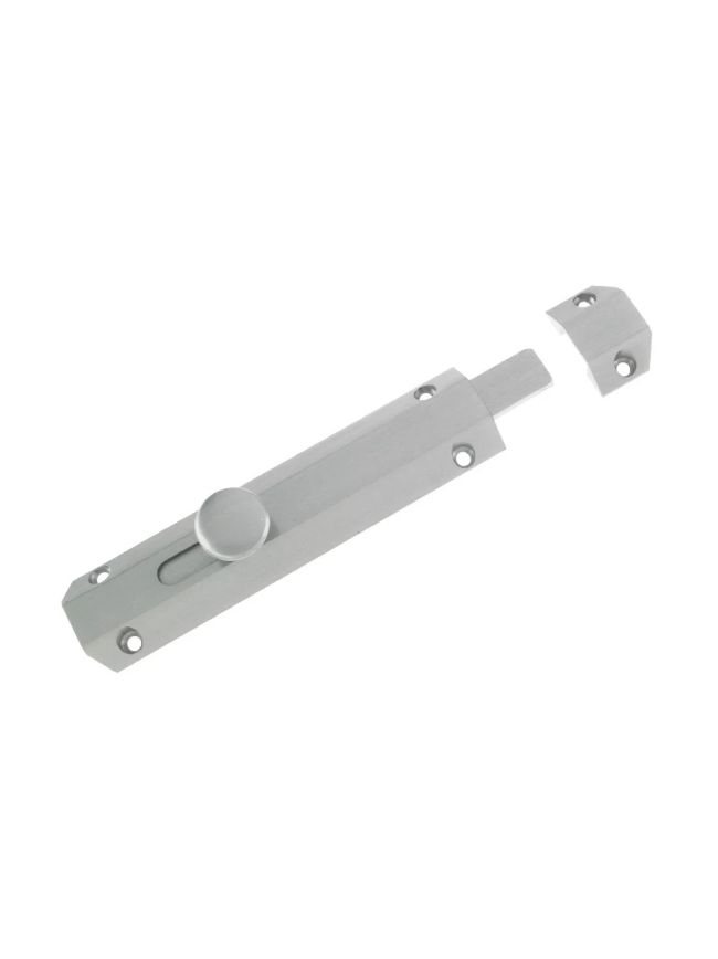 Zoo Hardware Surface Bolt 150mm - Satin Chrome