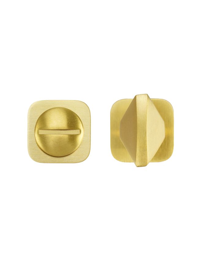 Zoo Hardware Turn and Release - Rosso Mini Squircle - PVD Satin Brass