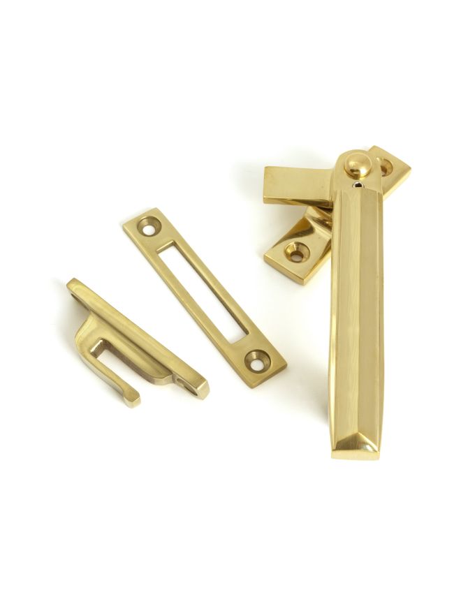 Polished Brass Locking Art Deco Fastener - RH