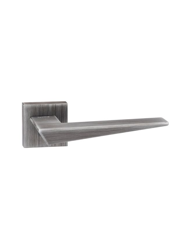 Forme Naxos Lever Door Handle on Minimal Square Rose - Urban Graphite (Pair)