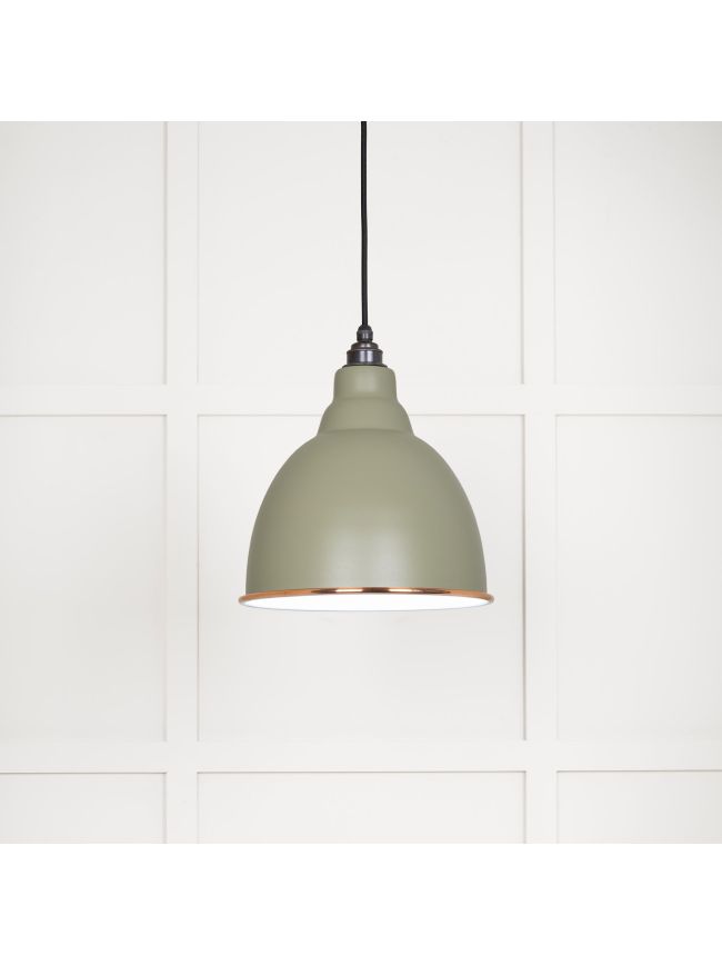 White Gloss Brindley Pendant in Tump