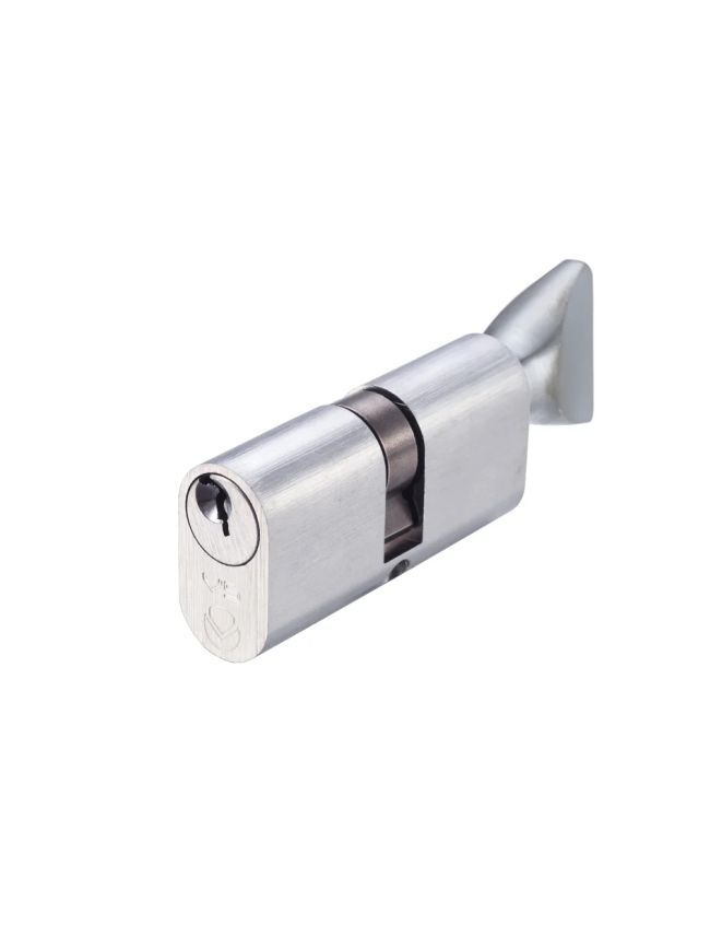 Zoo Hardware V5 60mm Oval Double Cylinder Keyed to Differ - Satin
