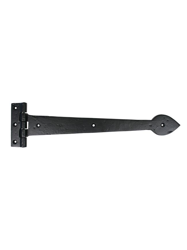 Black Smooth 16" Cast T Hinge (pair)