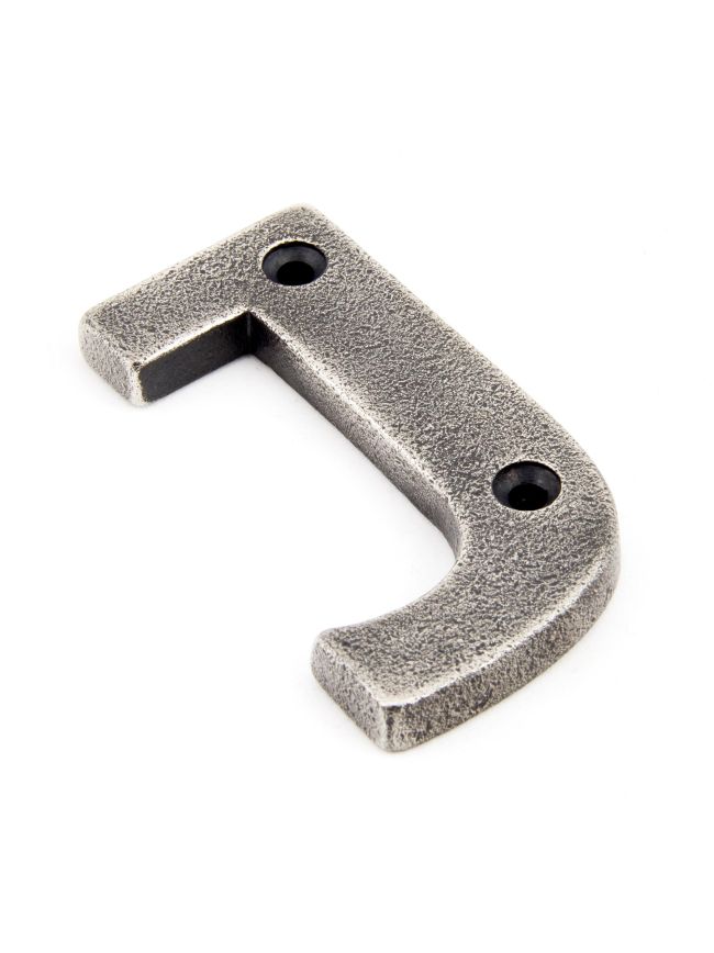 Antique Pewter Letter J
