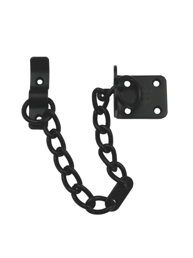 Zoo Hardware Heavy Duty Door Chain - 200mm Chain Length - Black