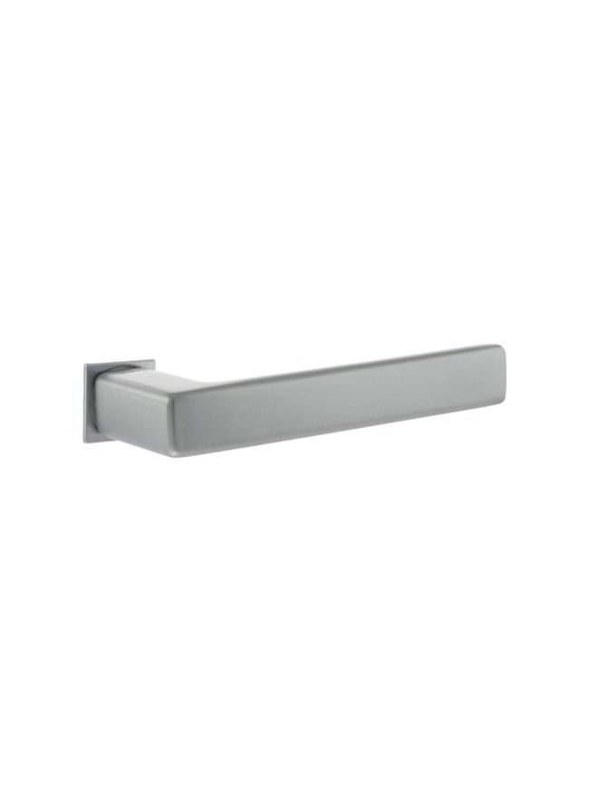 Tupai Rapido 5S Line Portel Lever Door Handle on Concealed Square Rose - Satin Chrome (Pair)