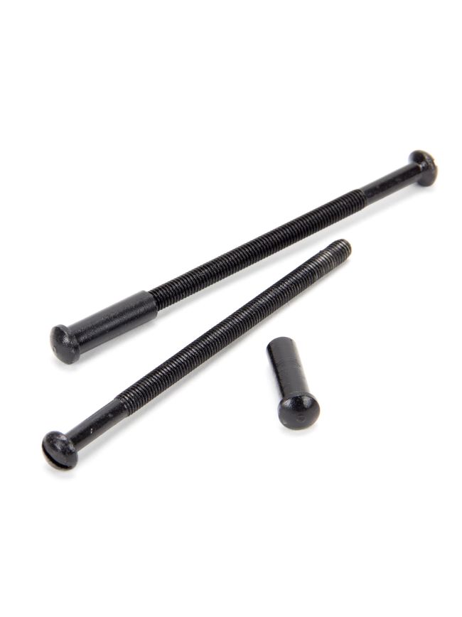 Black 5mm Male & Female Screws (2) - No Slots