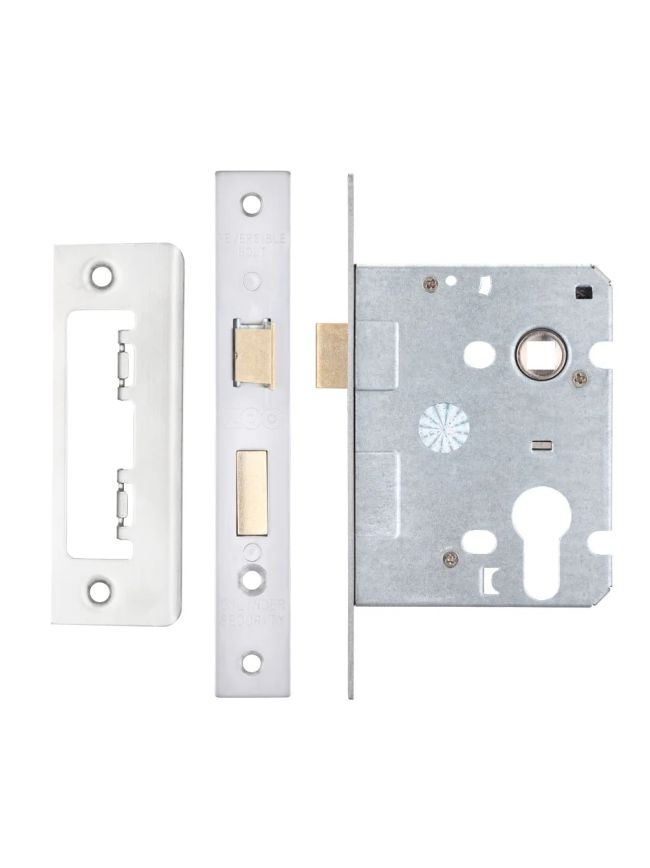 Zoo Hardware Euro Profile Sashlock 3" / 76mm - Satin Stainless