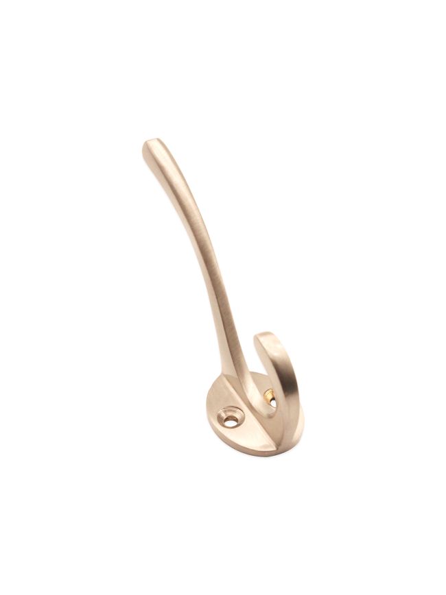 Victorian Coat Hook 87mm Satin Nickel