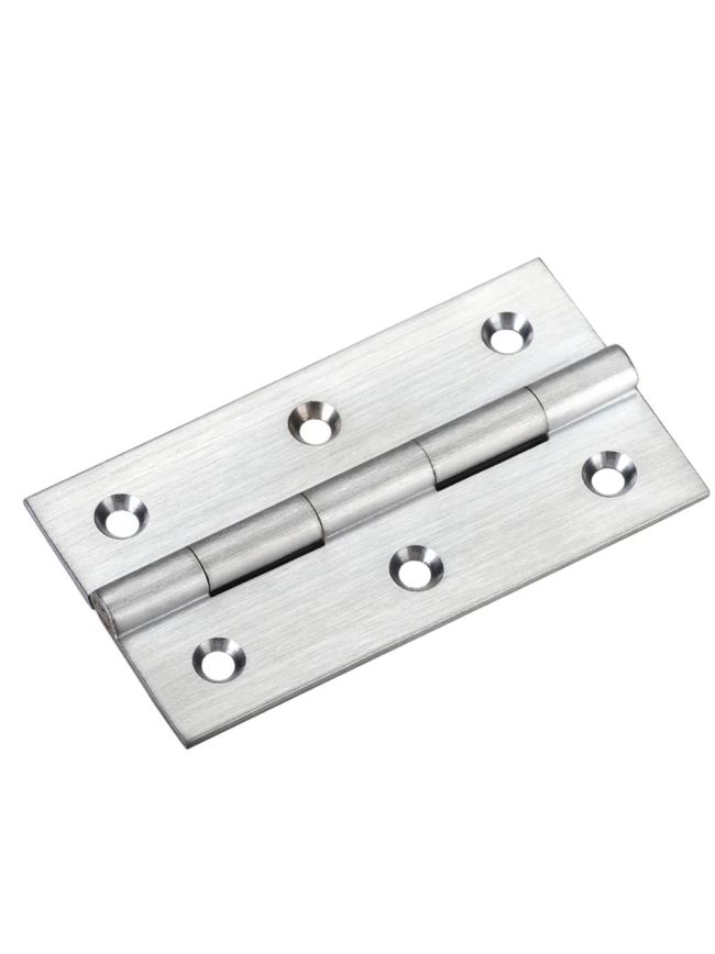Zoo Hardware Solid drawn brass butt hinge - 75 x 41 x 2mm - Satin Chrome