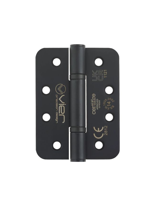 Zoo Hardware Grade 14 Low Maintenance Hinge Radius - 102 x 76 x 3.4mm - Powder Coat Black