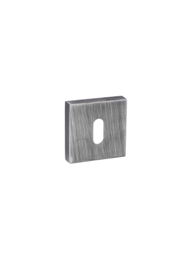 Forme Key Escutcheons on Minimal Square Rose - Urban Graphite (Pair)