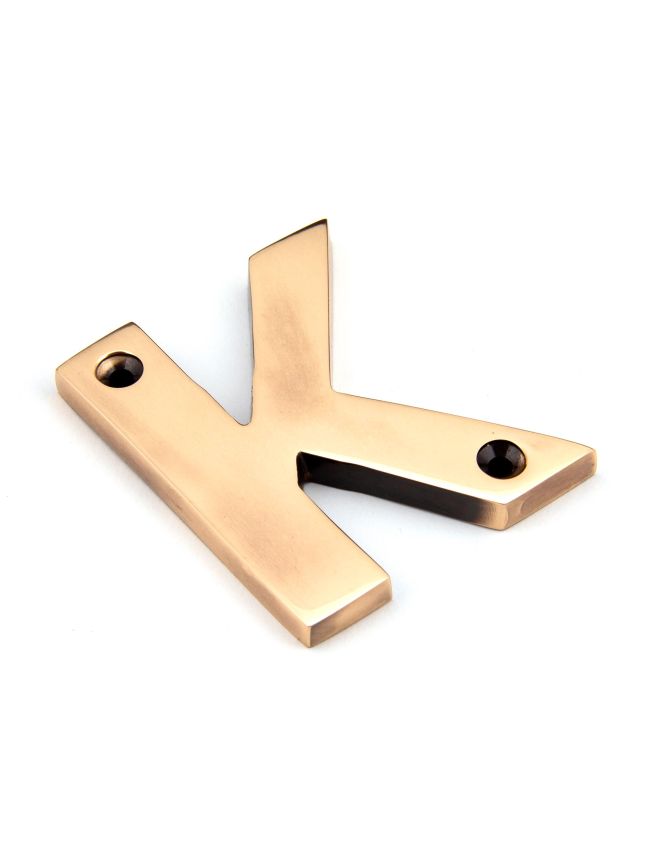 Polished Bronze Letter K