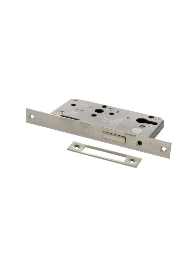 Atlantic DIN Euro Profile Deadlock Double Throw 60mm backset - Polished Stainless Steel