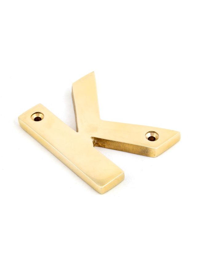 Polished Brass Letter K