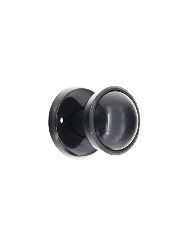 Plastic Rim / Mortice Knob Black