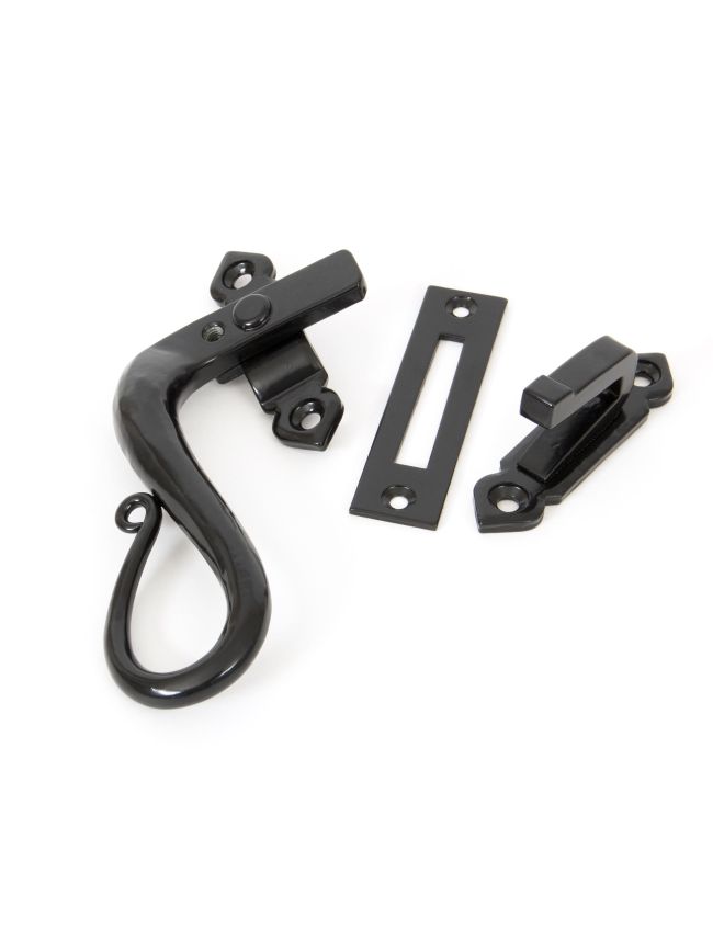 Black Locking Shepherd's Crook Fastener - LH