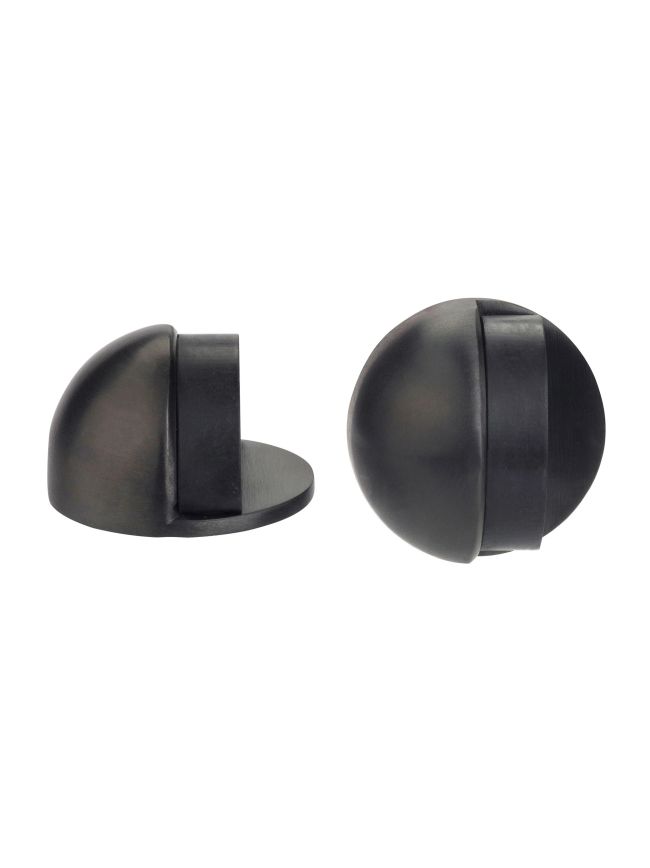 Zoo Hardware Door stop - floor mounted - oval - 45mm - PVD Graphite