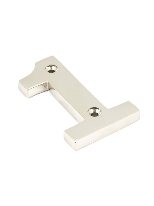 Polished Nickel Numeral 1