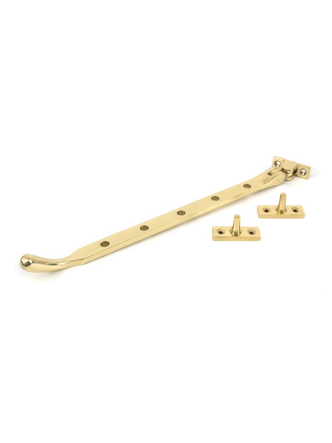 Polished Brass 12" Peardrop Stay