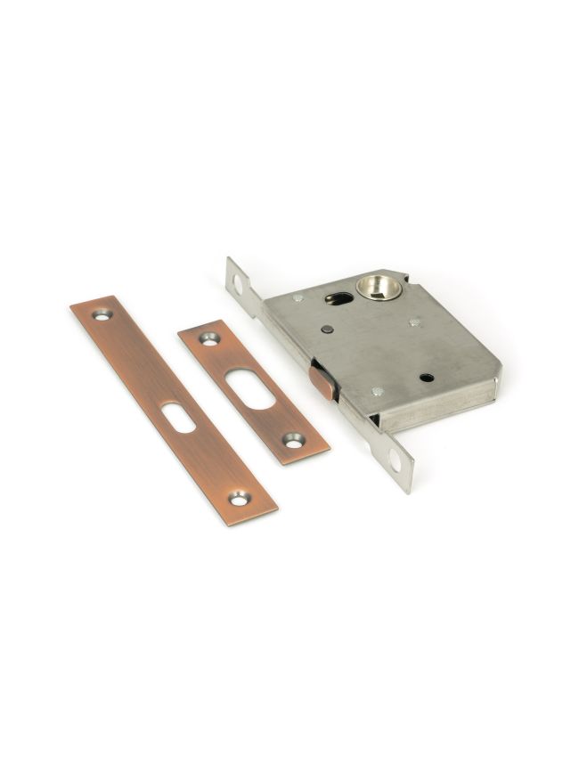 Polished Bronze 50mm Sliding Door Lock