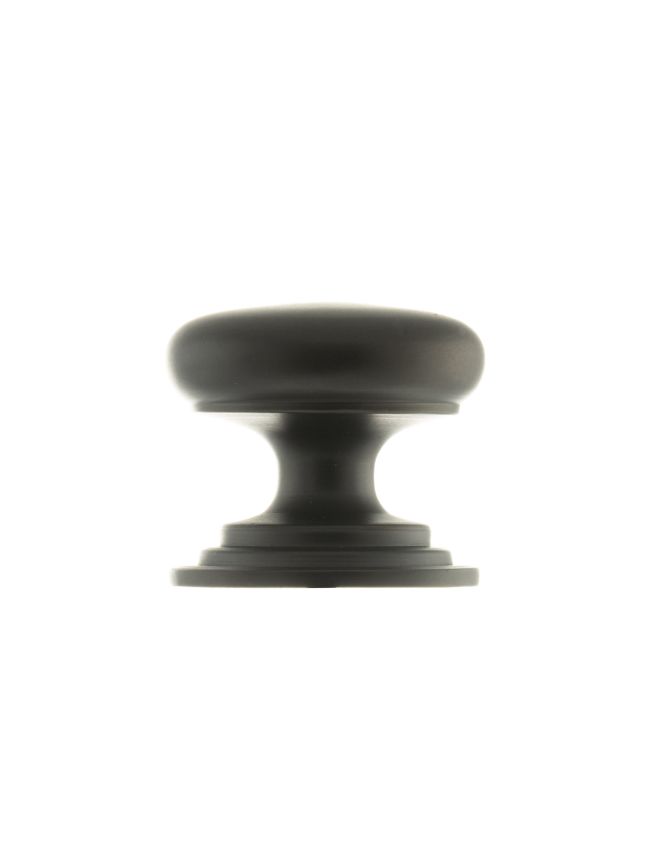 Old English Lincoln Solid Brass Victorian Knob 38mm on Concealed Fix - Urban Dark Bronze