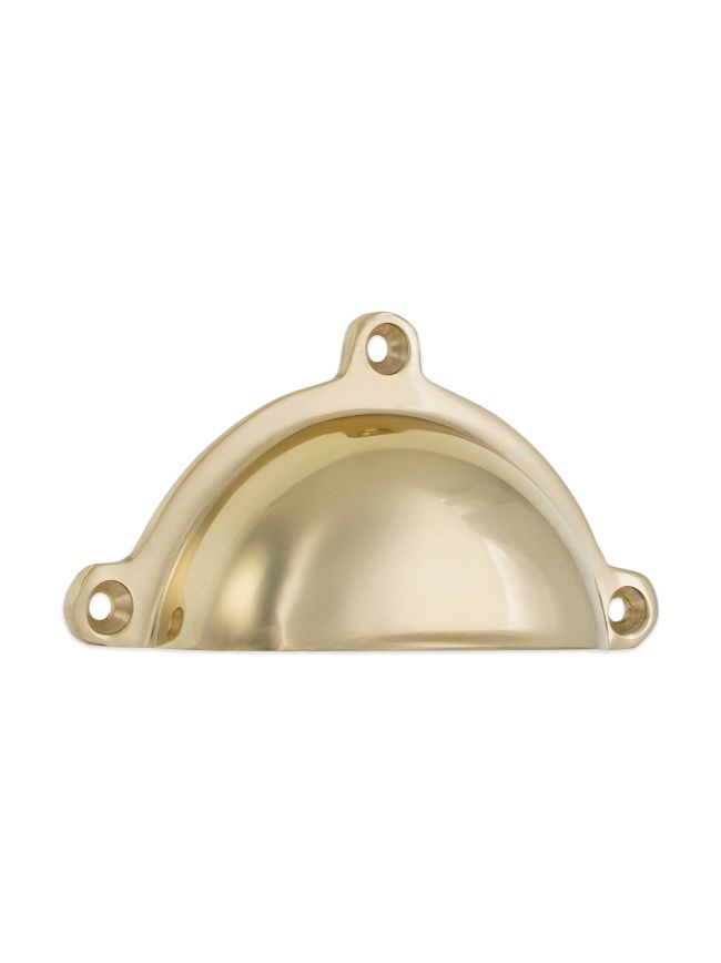 Cottage Cup Pull Polished Brass