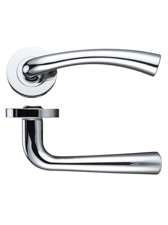 Zoo Hardware Florence lever on round rose - Polished Chrome
