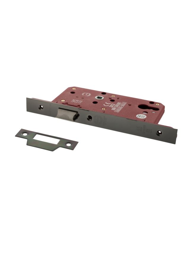 Atlantic DIN Latch 60mm backset - Black Nickel