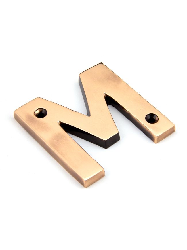 Polished Bronze Letter M