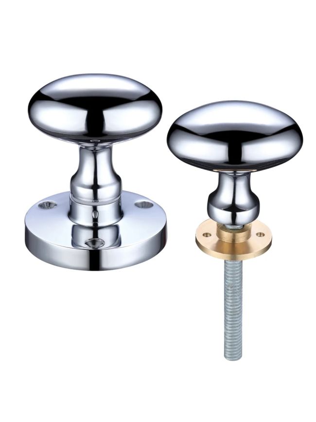 Zoo Hardware Zoo Oval Rim Knob 60.5mm rose dia - Chrome